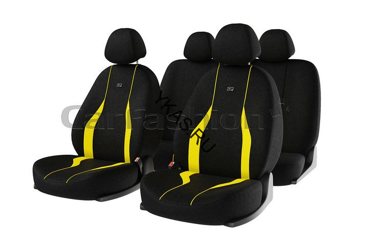 Чехлы  «NEON»  Жёлтый/Чёрный/Жёлтый  (Полиэстер)