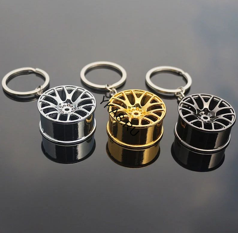 Брелок  "Диск автомобильный" карабин (1 кольцо)  Хром