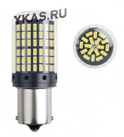 SOLAR  Свет-од  12V  T25  144 SMD 3014  21/5W   BAY15d  WHITE