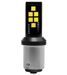SOLAR Свет-од 12V T15 12 SMD 3030 21W BA15S желтый