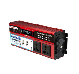 Преобраз. напряжения  Carlife  12-220V   1500W, две розетки, 4 USB, вольтметр (пиковая 3000W)