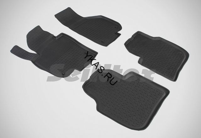 Коврики резиновые   Skoda SuperB II 2008-2015г. БОРТ
