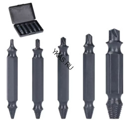 Набор экстракторов (выкручивание сорваной резьбы) 5шт.