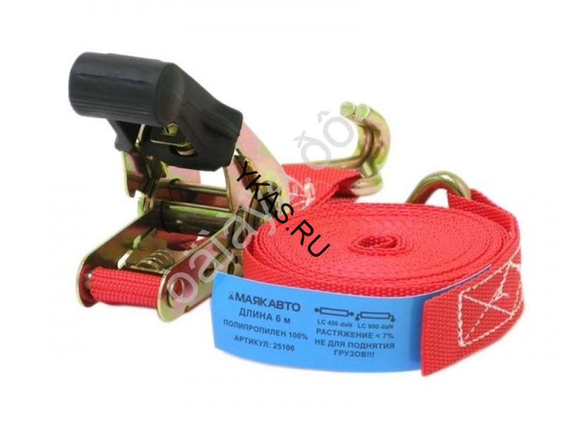 Стяжка груза   "М5"  25мм х 6м  с храповым механизмом  (1шт.)