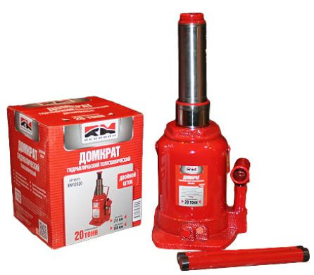 Домкрат гидравл. телескоп 20т. 2х-штоковый  подъем 235-580мм  "RedMark"