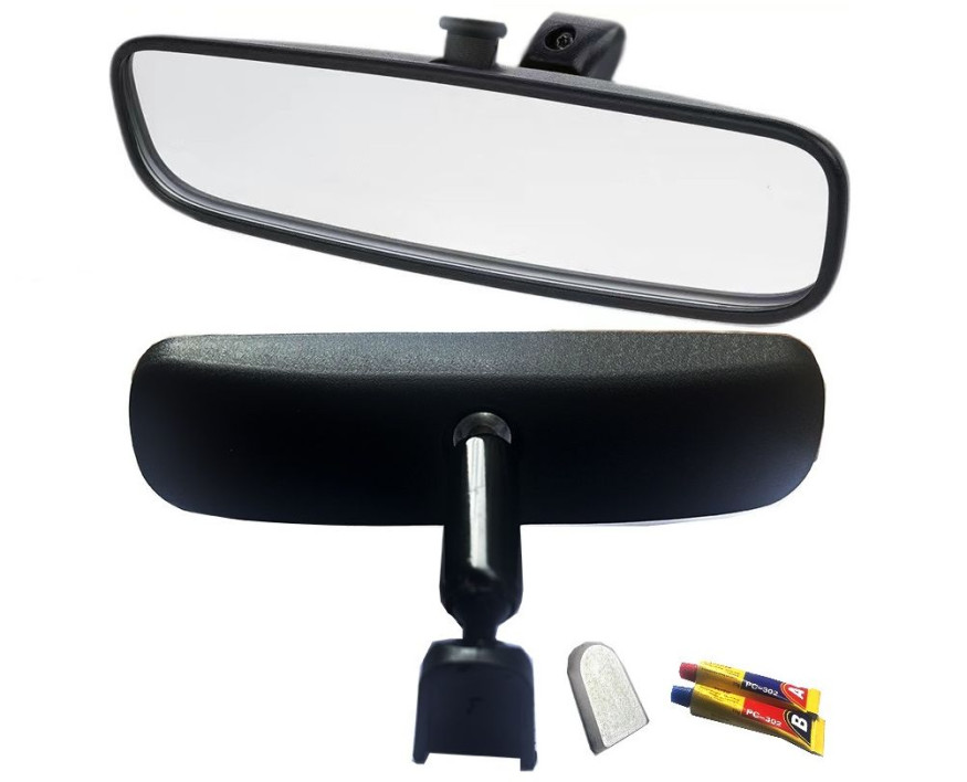 Зеркало внутр  панорама с металлическим основанием  240*55мм