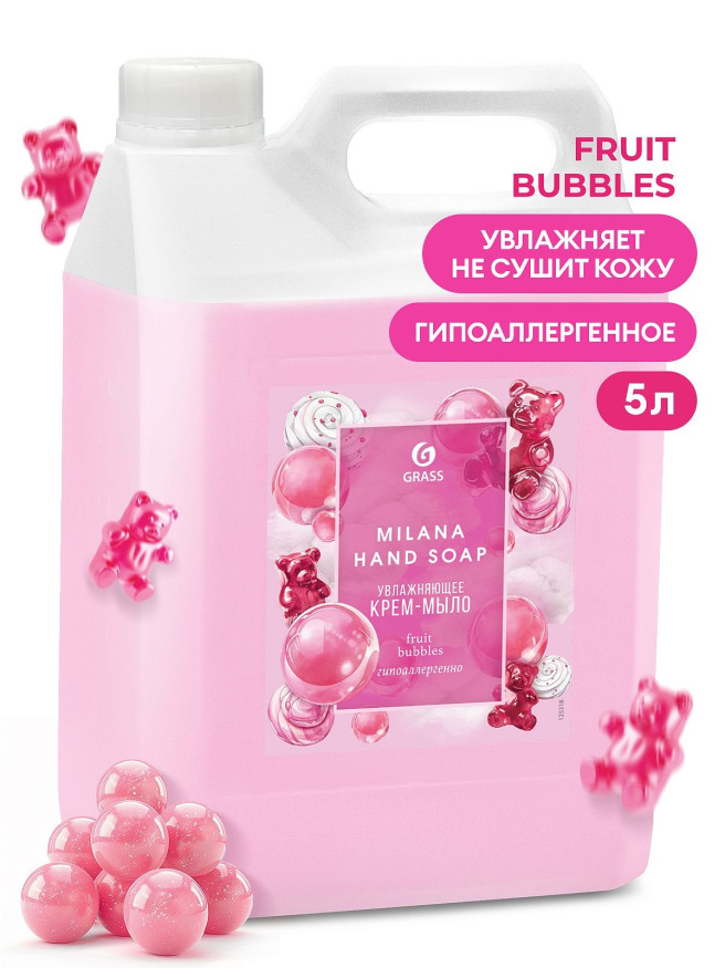 GRASS  Мыло жидкое  5л.  Milana Fruit Bubbles