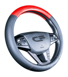 Оплетка на руль CF CARBON - М, Черный/Красный