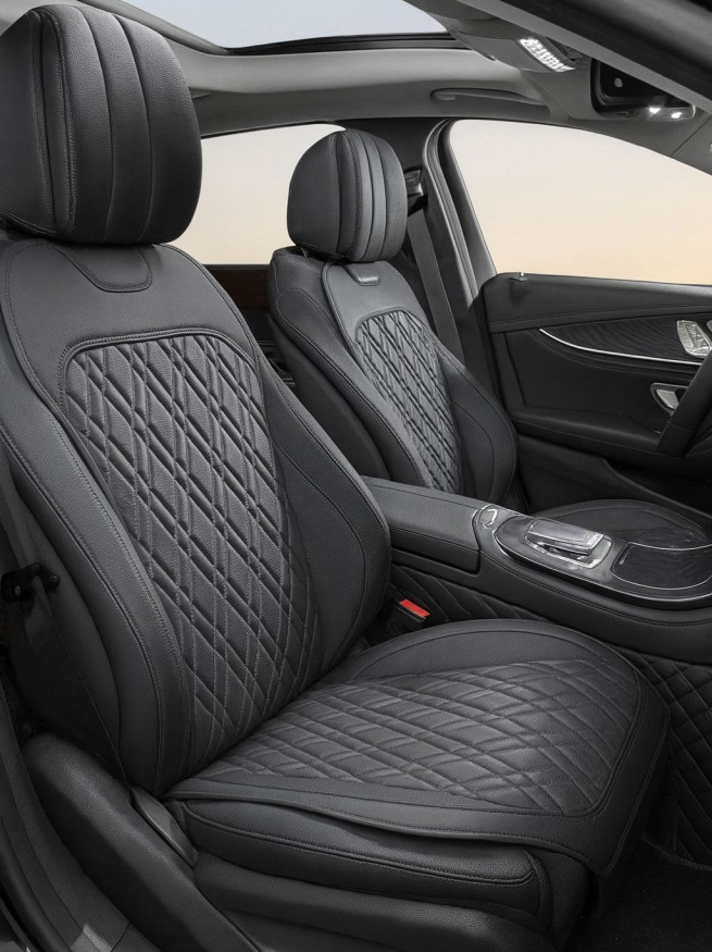 Накидка  Carlife  «Elit» низ+вверх сиденья, экокожа NAPPA , черный/черный 1шт.