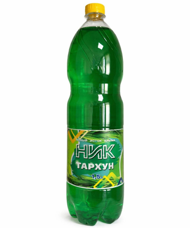 Напиток "НИК" без сахара, газированый со вкусом Тархун 1,5л.