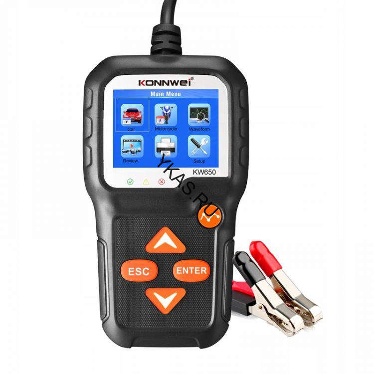 ТЕСТЕР АКБ KONNWEI KW650 (на русском)