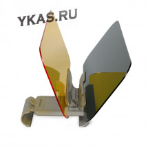 Козырек солнцезащитный  HD Visior  (2в1)  черный/желтый  (с регулировкой крепления)