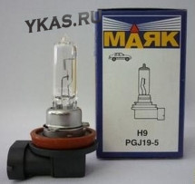 Лампа МАЯК 12V    H9   65W  РGJ19-5 (1шт)