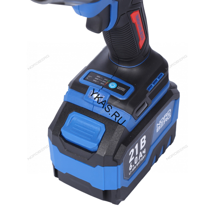 Аккумуляторный гайковерт NORDBERG NE806K-1/2 (1/2", 21В, 1500Нм)