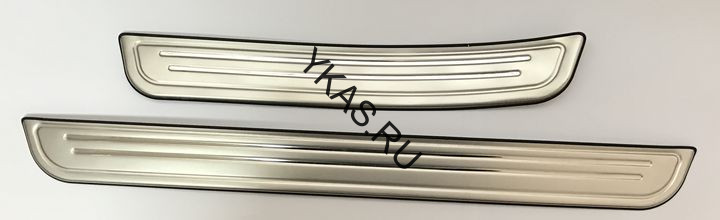 Накладки на пороги алюминиевые с тиснением  Daewoo Matiz  (4шт)