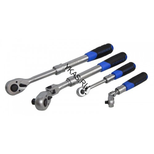 FORSAGE. Трещотка реверсивная 1/4"L165-230мм телескоп. с резиновой ручкой (72зуб.)