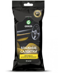 GRASS Салфетки влажные для ухода за интерьером с антистатическим эффектом (уп.30шт)