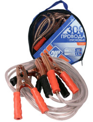 Провода пусковые 300А "Nova Bright" 2,5м (морозостойкие, прозрачная изоляция) в сумке