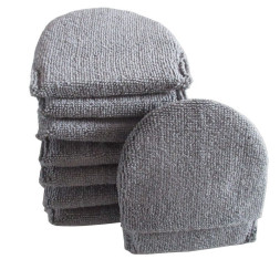 Микрофибра круглая для полировки с карманом для руки 12*11,5*2см серый