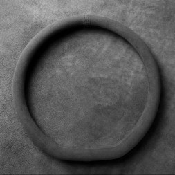 Оплетка на руль Carlife "AlcantaraFlow" М, алькантара, нулевая отметка черная, D-образная