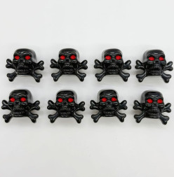 Колпачки на нипель  Череп  Черный (цена за 1шт)