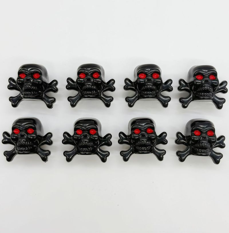 Колпачки на нипель  Череп  Черный (цена за 1шт)