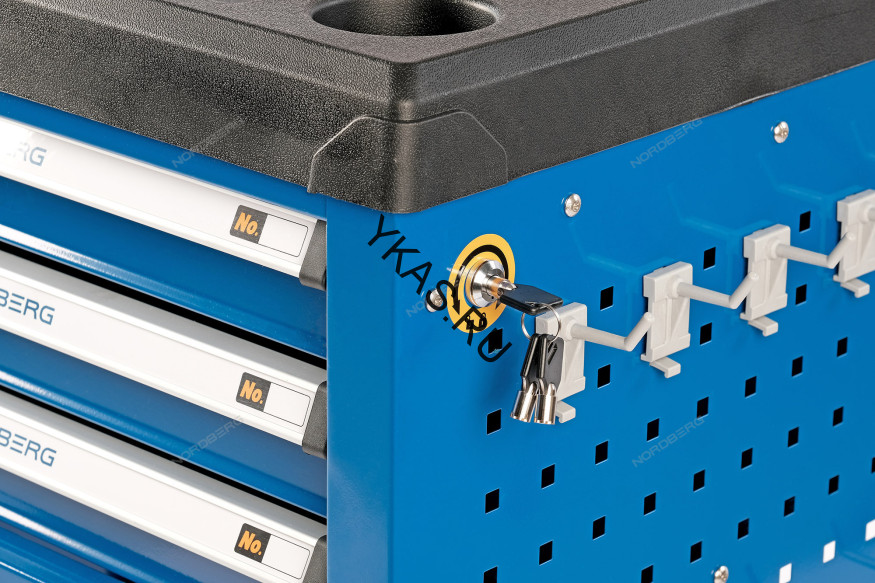 Тележка инструментальная NORDBERG T4N (3 выдвижных ящика + открытый отсек)