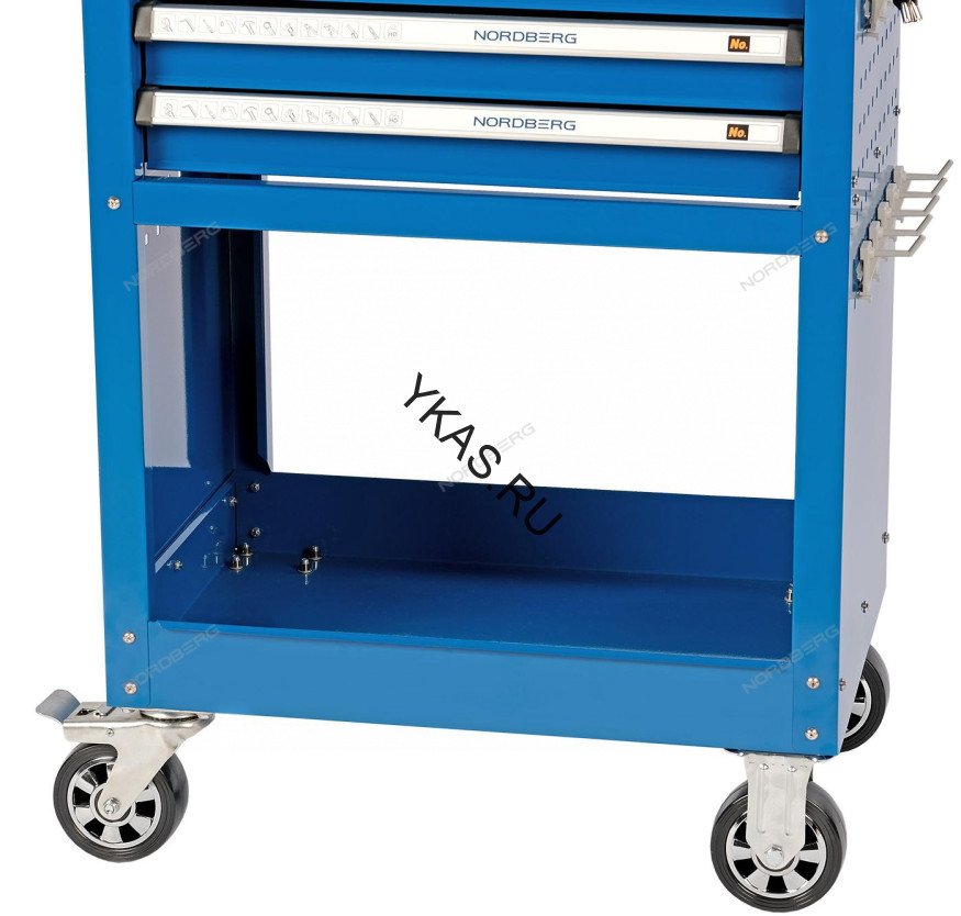 Тележка инструментальная NORDBERG T4N (3 выдвижных ящика + открытый отсек)