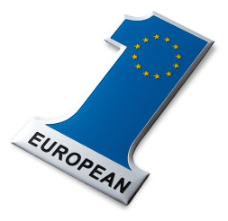 Наклейка 3D   флаг Евросоюз (12x8см)