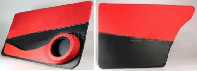 Обшивка двери  LADA 2101-2107  без карманов РОМБ!  (к-кт 4шт) Черный