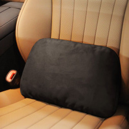 Подушка  под поясницу  Carlife  алькантара  Черный