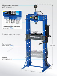 Напольный пресс NORDBERG N3630FL с ножным приводом