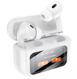 Наушники HOCO EW72 ANC вакуумные, Bluetooth, 360 мАч, шумодав, экран, белый