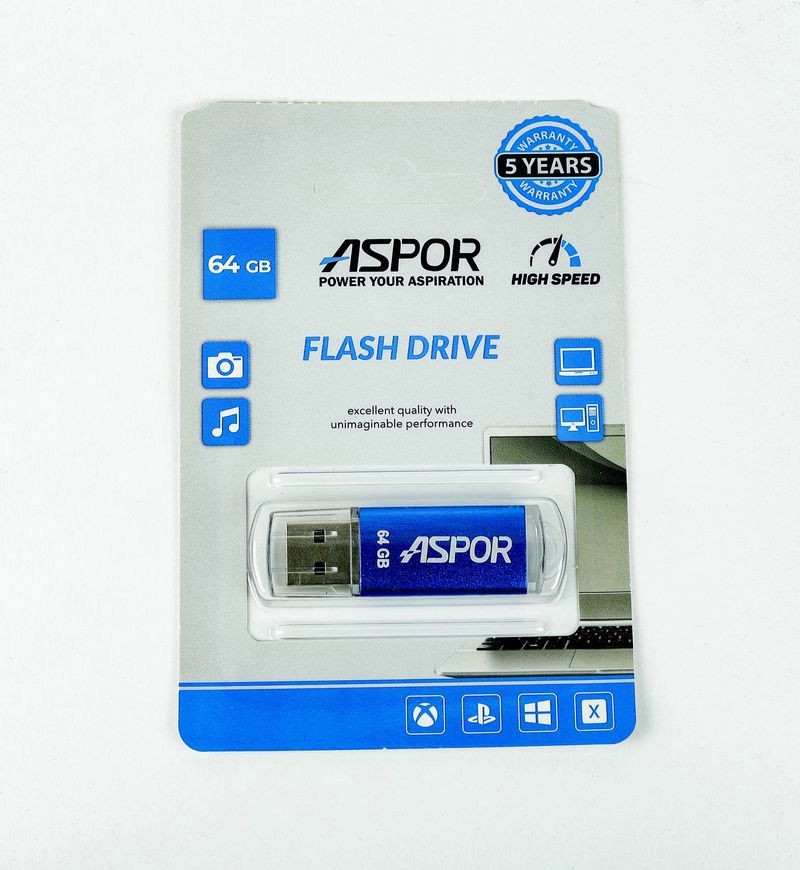 USB флеш Aspor PK_ROCKETBK USB 3.0  64Gb