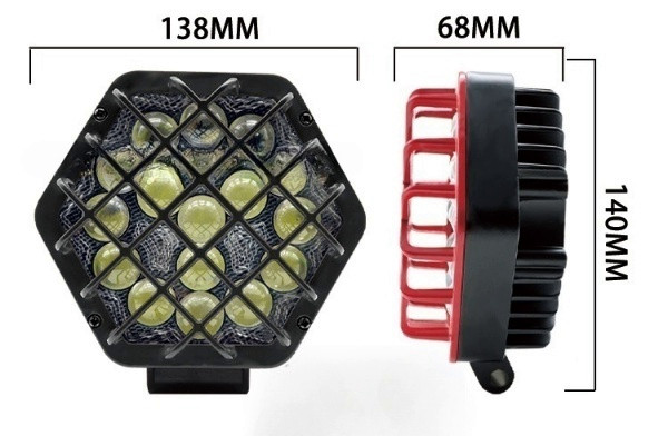 Фара Off Road  ближний свет  16 CREE , 8000Лм, 6000k, 48W (138*68мм)
