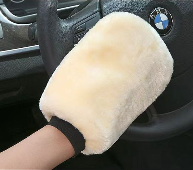 Варежка - микрофибра "Carlife"  (двухсторонняя) Бежевый