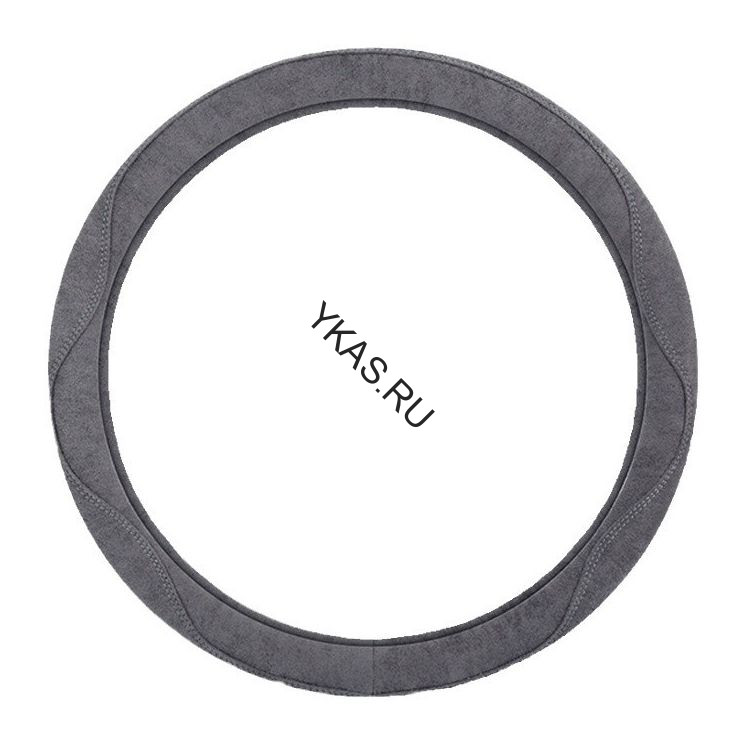 Оплетка на руль   Carlife  "SportWheel" М,  алькантара с белой строчкой, белая основа