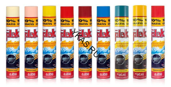 ATAS   PLAK   750 ML - Ананас. Глянцевая полироль торпеды (спрей)