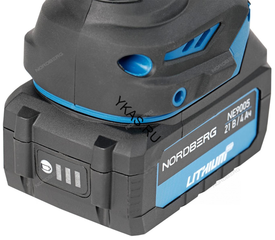 Аккумуляторный гайковерт NORDBERG NE808K (1/2", 21В, 1200Нм)