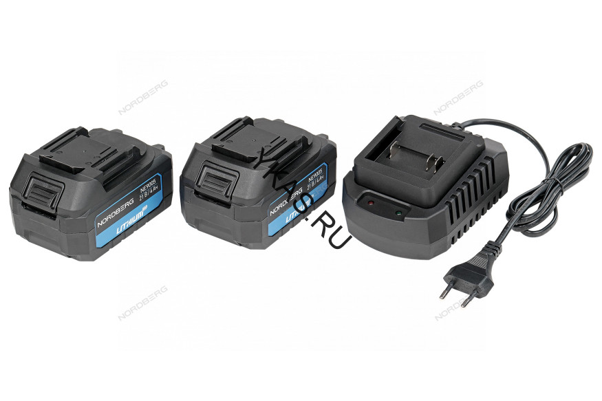 Аккумуляторный гайковерт NORDBERG NE808K (1/2", 21В, 1200Нм)