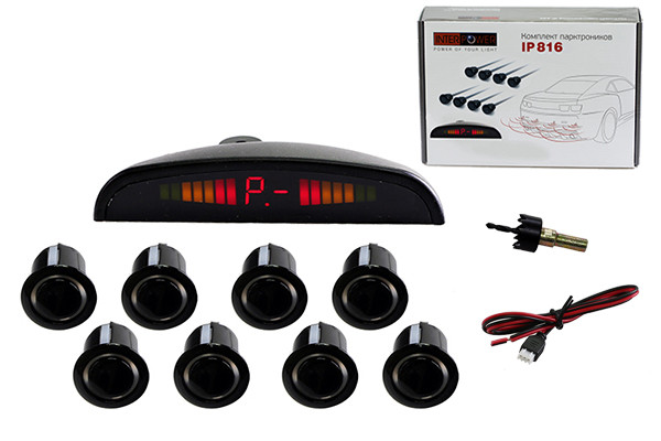 Датчик парковки Interpower IP 816  Black (8 датчиков)