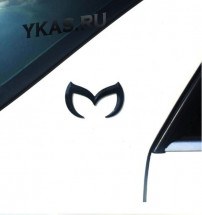 Наклейка 3D   Mazda ласточка (12x7,5см)  Черный