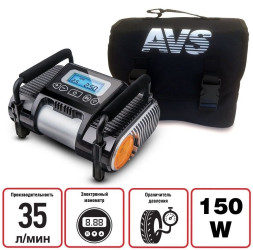 Компрессор  AVS  KE 350EL  150Вт/10Атм/35л/ прикуриватель (в к-те переходник прикур-клеммы)