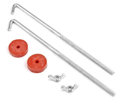 Кронштейн  АКБ  J-образная крепления штатного кронштейна L=20 см , с шайбой и барашк. гайкой 2шт.