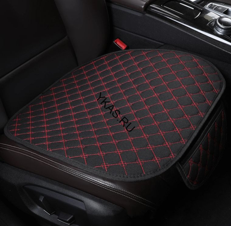 Накидка  Carlife  «Romb» нижняя часть  с карманом жаккард черная с красной строчкой