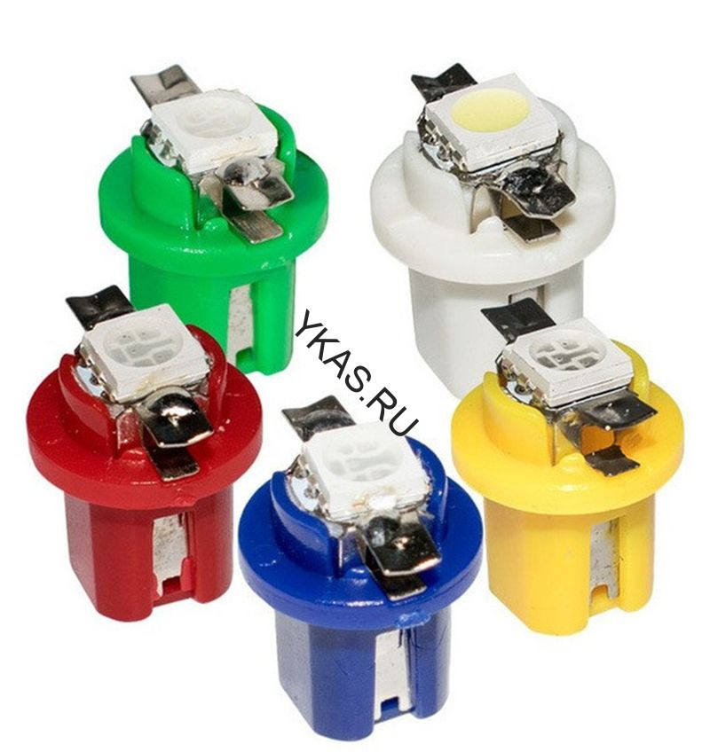 SOLAR  Свет-од  12V  T5 B8.5D 1 SMD  W2.x4.6d красный (цена за 1шт)