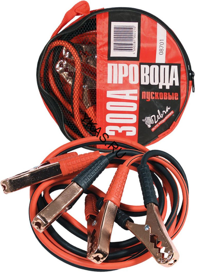 Провода пусковые  300А  "Zebra"  2,2м в сумке