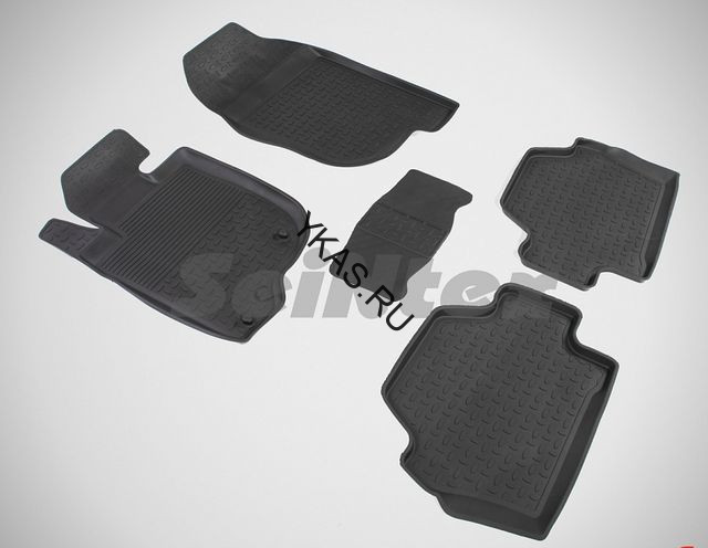 Коврики резиновые   Mitsubishi Pajero Sport II 2008-2015г.  БОРТ