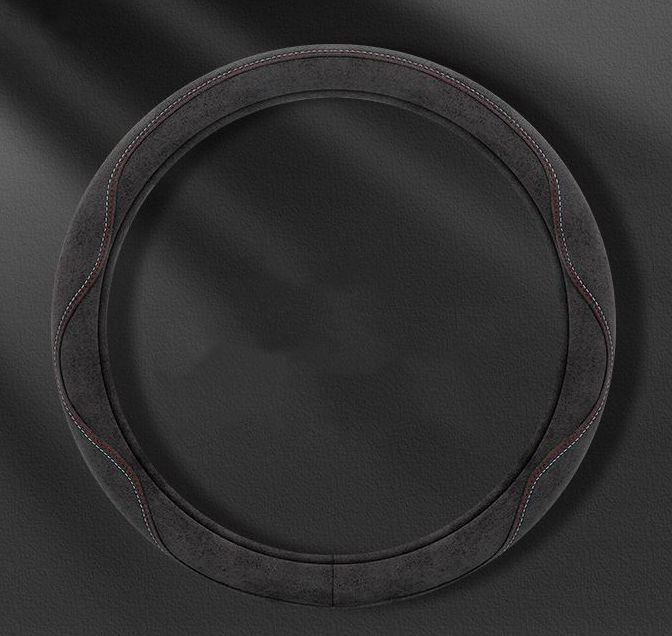 Оплетка на руль   Carlife  "SportWheel" М,  ткань с красно-белой строчкой, белая основа