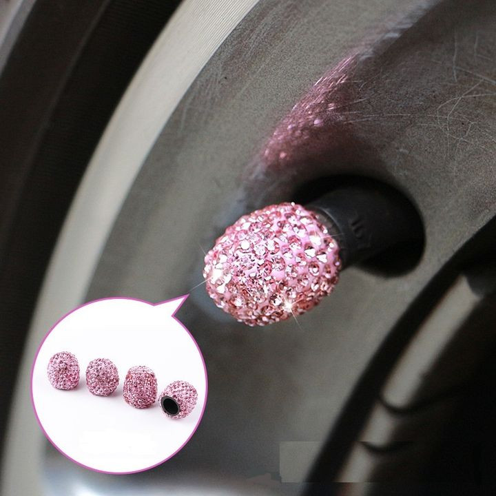 Колпачки на нипель  Swarovski  Розовый (цена за 4шт)